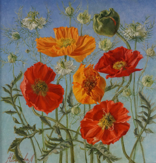 Red and Orange Poppies