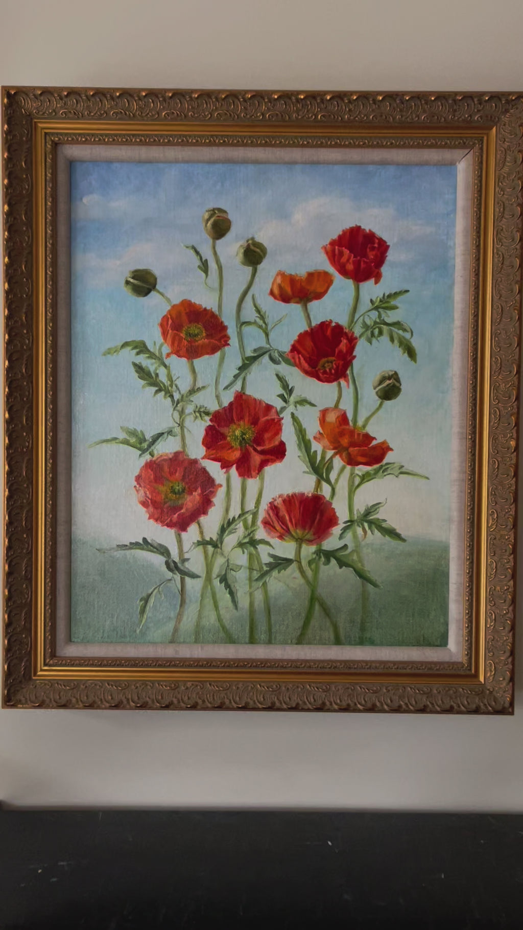 Red Poppies in Landscape