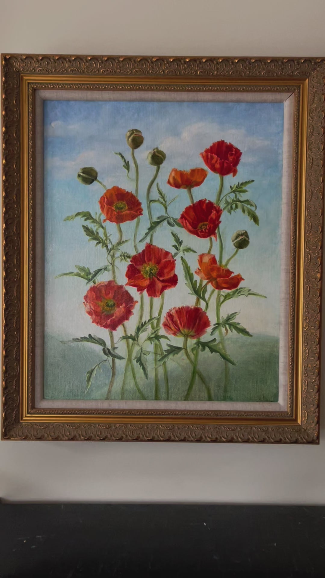 Red Poppies in Landscape