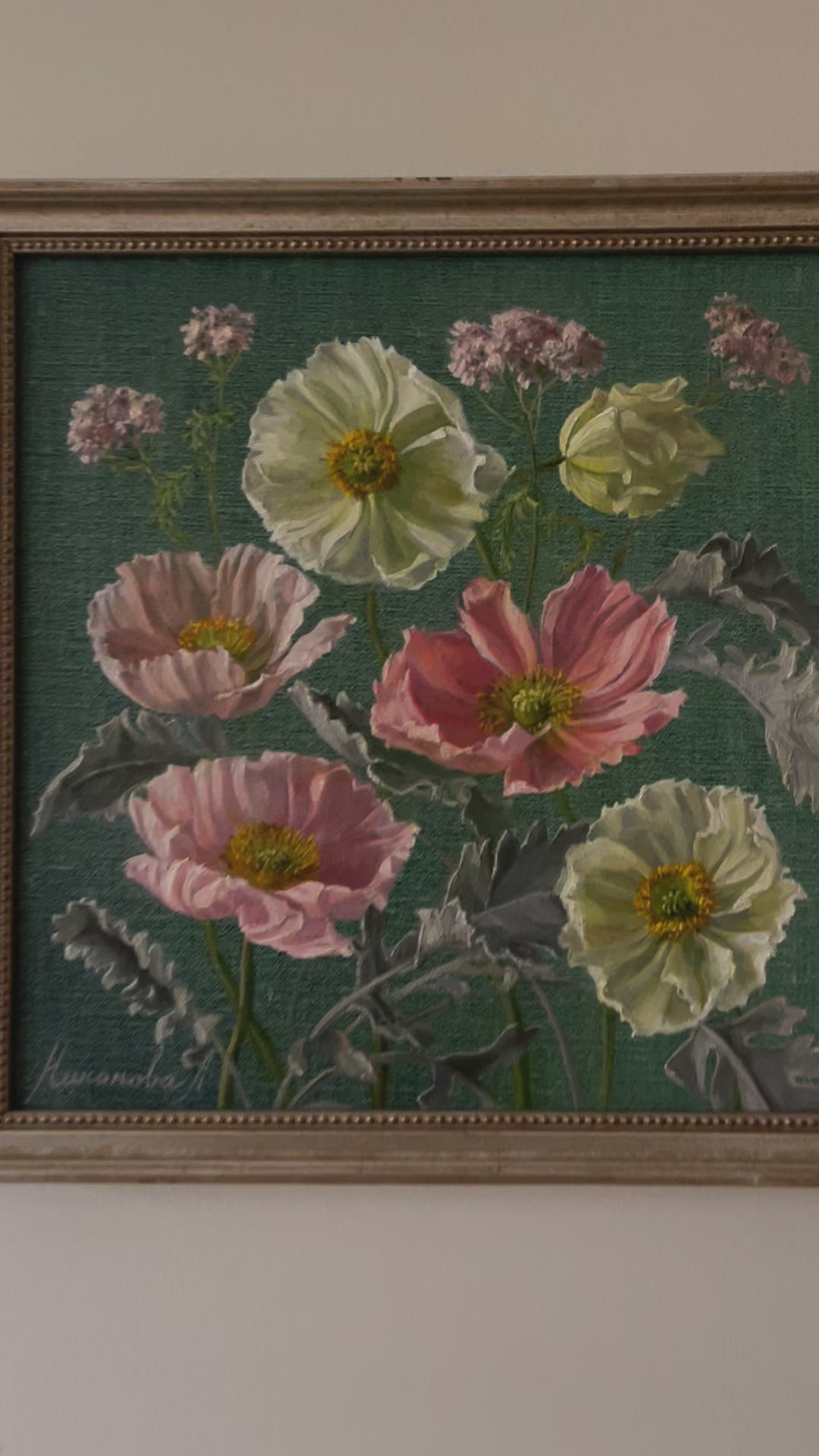 Pink and White Poppies